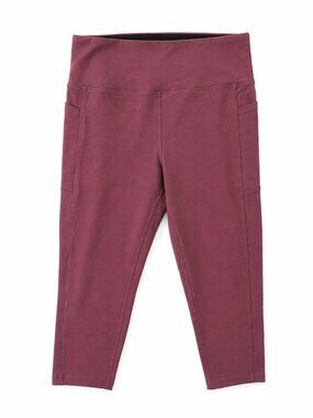 🛍️ 3/10 Tuff Athletics Burgundy Cropped Leggings XL